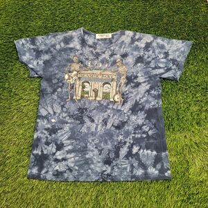 Skelton Skull Rocker Shirt Womens Large 21x26 Blue